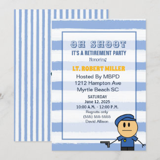 Divertida invitación del Partido de Jubilación de 