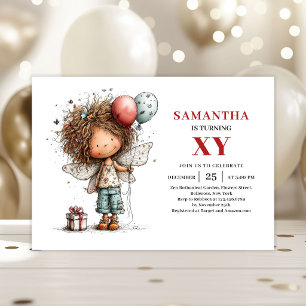 Divertida invitación juguetona de cumpleaños de ch