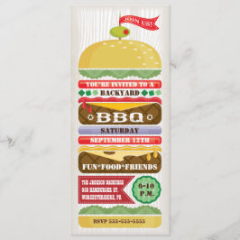 Divertida invitación para fiesta de barbacoa apila