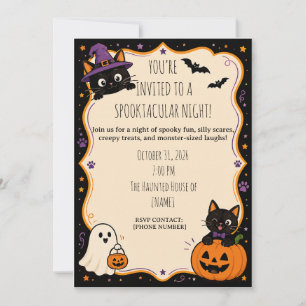 Divertida invitación para fiesta de Halloween Pa