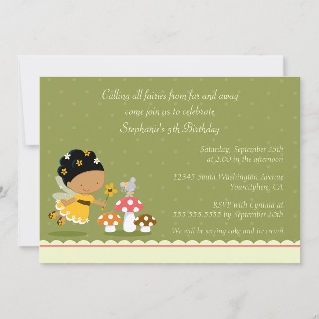 Divertida linda invitación a la fiesta de cumpleañ (Anverso)