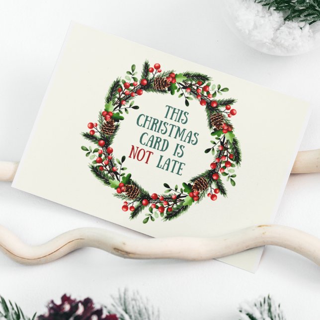 Divertida Navidad con Estilo Vintage con Retraso (The Twelve Days of Christmas do not begin until Dec. 25. Set your friends straight with this card!
)