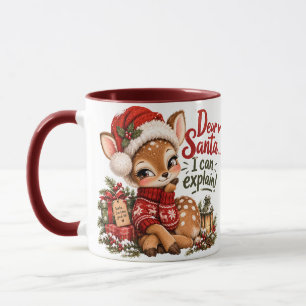 Divertida "Querido Santa" Taza de Navidad Personal