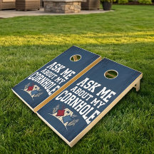 Divertida tabla de "Pregúntame sobre mi Cornhole"