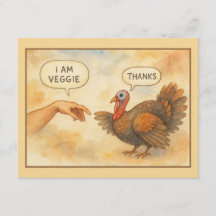 Divertida tarjeta de Acción de Gracias “Soy vegeta