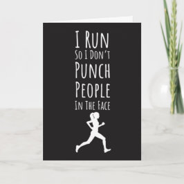Divertida Tarjeta de Corredor de Fitness Carrera M