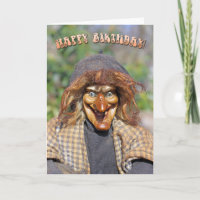 ¡Divertida tarjeta de cumpleaños de bruja!
