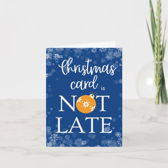Divertida Tarjeta de Navidad Atrasada Cita Diverti (Anverso)