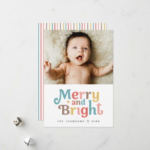 Divertida tarjeta de Navidad con foto de bebé Aleg