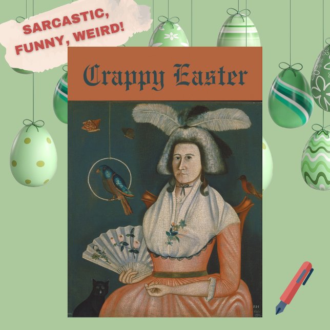 Divertida tarjeta de Pascua "Asquerosa Pascua" vin (A unique, funny adult Happy Easter card with a vintage and sarcastic feel!)
