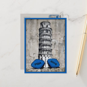 Divertida Tarjeta de Viaje con Tema Italiano