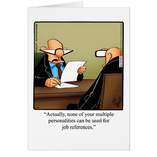 Divertida tarjeta del Jefe Nacional "Spectickles" (Frente)