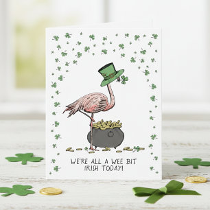 Divertida Tarjeta irlandesa del Día de San Patrici