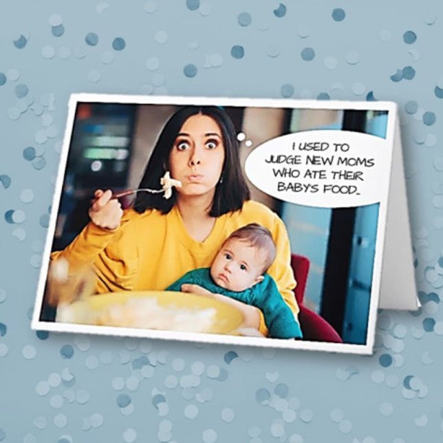 Divertida tarjeta plegada de mamá nueva mamá (Subido por el creador)
