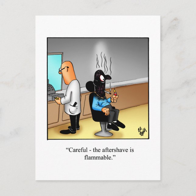 Divertida Tarjeta Postal de Humor para Mantener el (Anverso)