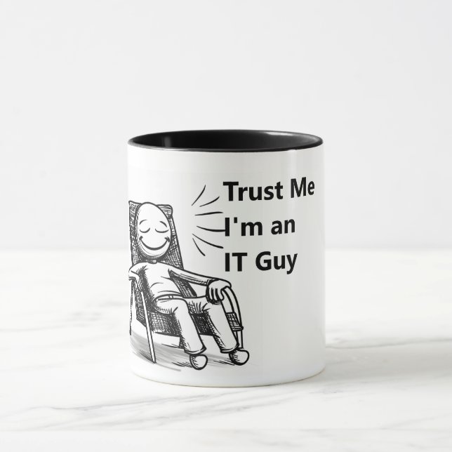 Divertida taza para un chico de TI (Centro)