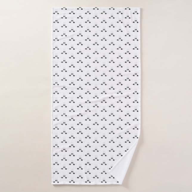 Divertida toalla de baño con ojos de curiosidad -  (Toalla de baño)