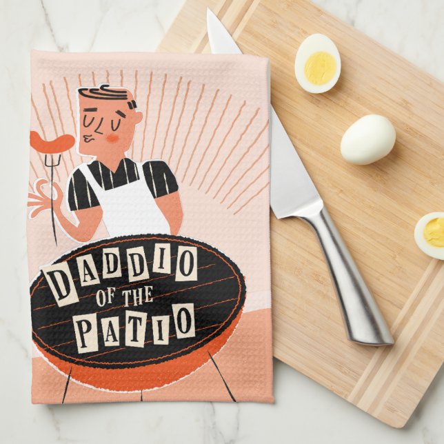 Divertida toalla de cocina para papá, Daddio del p (Doblado Cuarto)