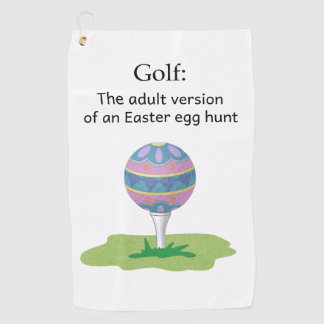 Divertida toalla de golf de Pascua
