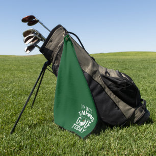 Divertida toalla de golf - "Sólo hablando de golf 