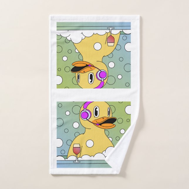 Divertida toalla de mano de pato (Toalla de mano)