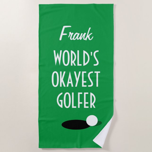 Divertida toalla de playa de golf para los golfist (Anverso)
