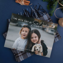 Divertida Traviesa La Buena Lista Foto Navidad