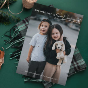 Divertida Traviesa La Buena Lista Foto Navidad