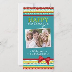 Divertida y alegre tarjeta de fotos de Navidad