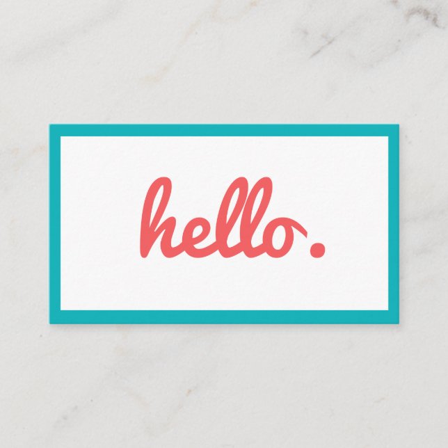 divertida y colorida tarjeta de presentación (Anverso)