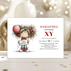 Divertida y Linda Invitación de Cumpleaños para un