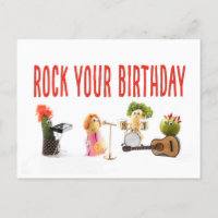Divertida y linda tarjeta postal de cumpleaños par