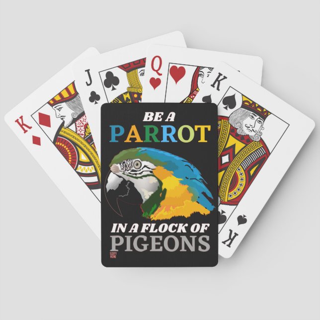 divertidas cartas de juego "SÉ UN PARROT..." (Reverso)