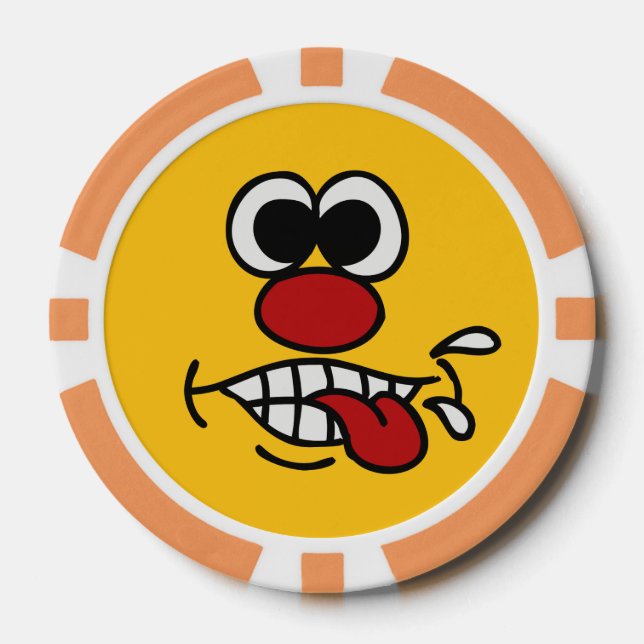 Divertidas fichas de póker de personalizado Face (Anverso)