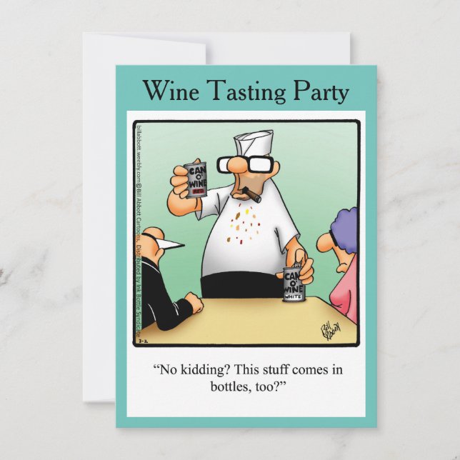 Divertidas invitaciones a fiestas de degustación d (Anverso)