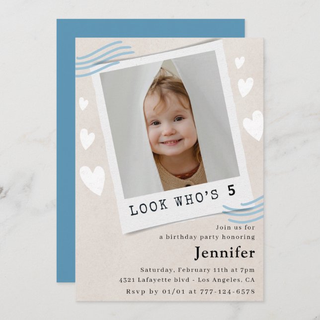 Divertidas invitaciones de cumpleaños (Anverso / Reverso)