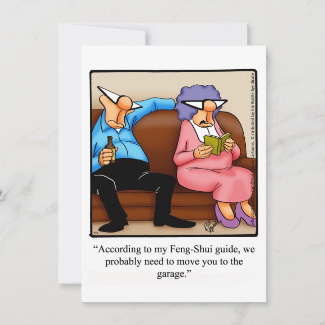 Divertidas invitaciones de cumpleaños de "Feng-Shu (Anverso)