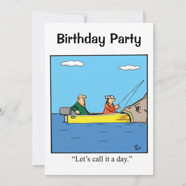 Divertidas invitaciones de fiesta de cumpleaños pa (Anverso)