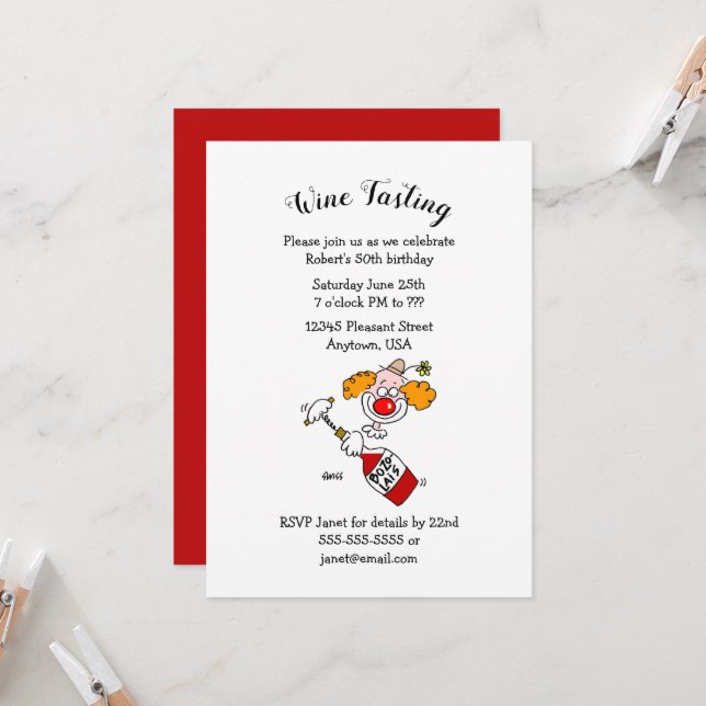 Divertidas invitaciones para fiestas de cumpleaños (Anverso/Reverso In Situ)