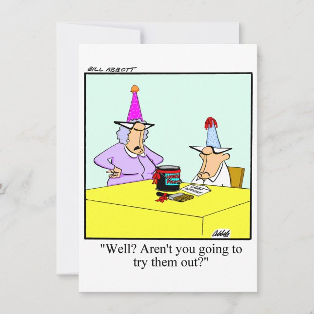 Divertidas invitaciones para la fiesta de humor de (Anverso)