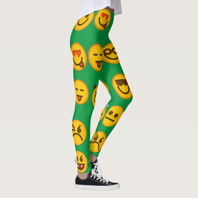 Divertidas leggings de Emoji | Piernas ecológicas  (Derecha)