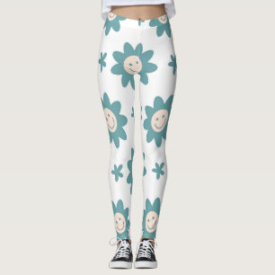 Divertidas leggings personalizadas de estilos flor