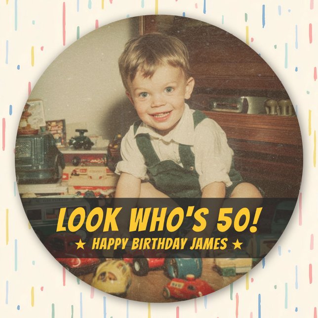 Divertidas pegatinas de cumpleaños con foto person (Subido por el creador)