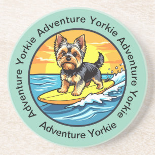 Divertidas posavasos de surfista de Yorkshire Terr