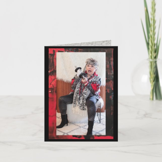 Divertidas tarjetas de felicitación plegadas por r (Anverso)