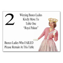 Divertidas tarjetas de mesa Bunco Queen #2