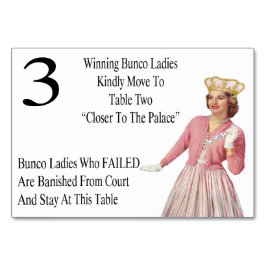 Divertidas tarjetas de mesa Bunco Queen #3