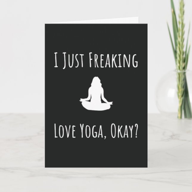 Divertidas tarjetas de yoga ejercen el humor (Anverso)