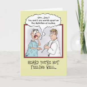 Divertidas tarjetas Get Well: Routine Shot