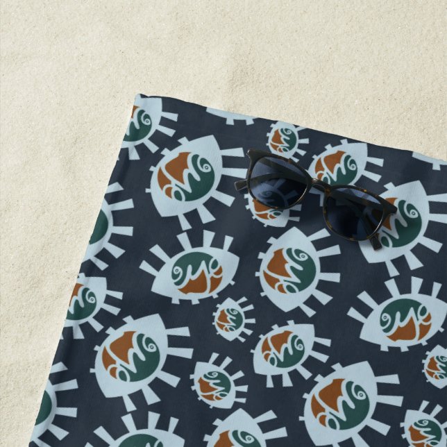 Divertidas Toalla de Playa del Patrón de Ojos (In situ)